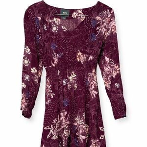 Maeve Anthropologie Floral Dress Long Sleeve Purple Boho Mini Women’s Size small